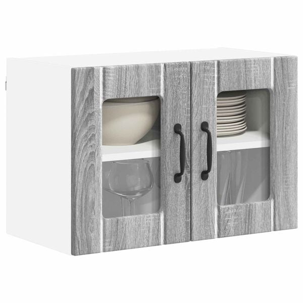 vidaXL Armoire de cuisine 2 pcs Gris Sonoma 60 x 31 x 40 cm