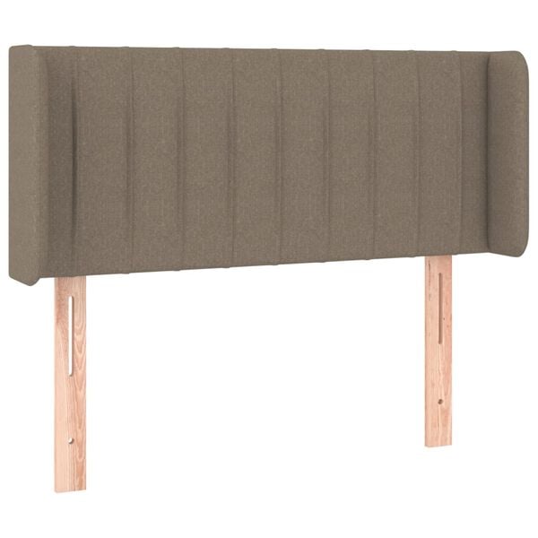 vidaXL T&ecirc;te de lit avec oreilles Taupe 83x16x78/88 cm Tissu
