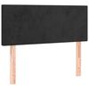 vidaXL Sommier &agrave; lattes de lit et matelas LED noir 120x190 cm velours