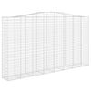 vidaXL Panier de gabions arqu&eacute; 400x50x220/240 cm Fer galvanis&eacute;