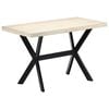 vidaXL Table &agrave; d&icirc;ner Blanc 120x60x75 cm Bois de manguier massif
