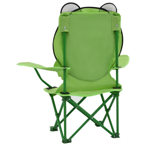vidaXL Chaises de jardin pour enfants lot de 2 Vert Tissu