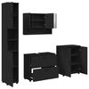 vidaXL Ensemble de mobilier de salle de bain 4 pc Noir