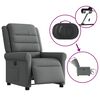 vidaXL Fauteuil inclinable &eacute;lectrique Gris fonc&eacute; Tissu