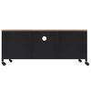 vidaXL Meuble TV Noir 110x30x43 cm Fer et bois de pin massif