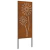 vidaXL &Eacute;cran de confidentialit&eacute; de jardin Fretwork Rouill&eacute; 50 x 140 cm