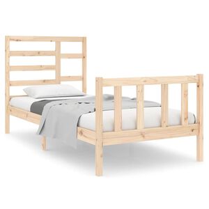 vidaXL Cadre de lit sans matelas bois massif 75x190 cm