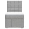 vidaXL Sommier &agrave; lattes de lit et matelas Gris clair 90x190 cm Tissu