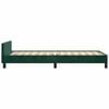 vidaXL Cadre de lit sans matelas vert fonc&eacute; 90x190 cm velours