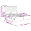 vidaXL Lit de Rangement Blanc 140 x 190 cm Bois d'ing&eacute;nierie