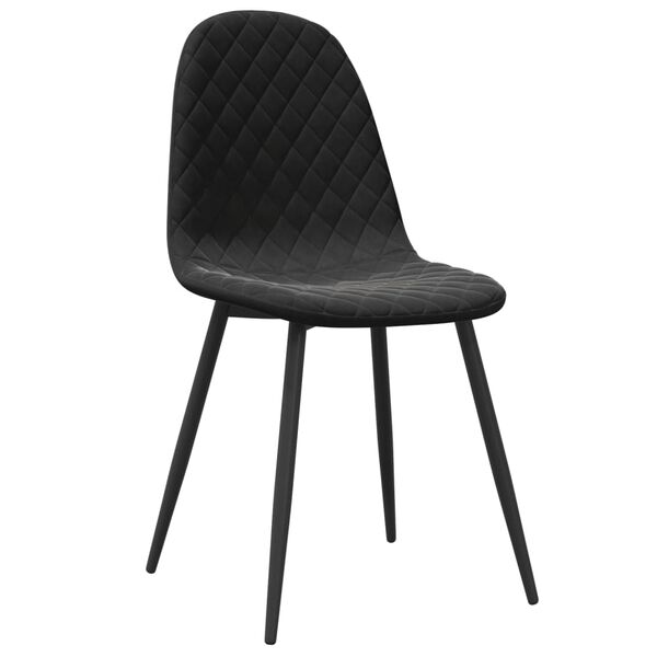 vidaXL Chaises &agrave; manger lot de 2 Noir Velours