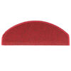 vidaXL Tapis d'escalier 15 pi&egrave;ces 65 x 24 x 4 cm Rouge Demi-rond Grand