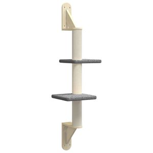 vidaXL Arbre &agrave; chat mural avec griffoir gris fonc&eacute; 108 cm