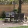 vidaXL Ensemble de salle à manger pour jardin 9 pcs Noir Acier