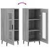 vidaXL Buffet Sonoma gris 34,5x34x90 cm Bois d'ingénierie