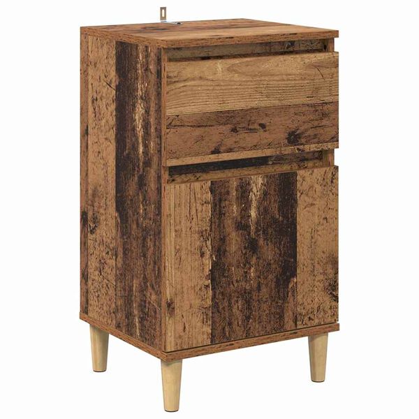 vidaXL Cabinet de chevet Bois ancien 40 x 35 x 70 cm Bois d'ing&eacute;nierie
