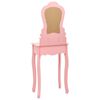 vidaXL Ensemble de coiffeuse avec tabouret Rose 50x59x136 cm Paulownia