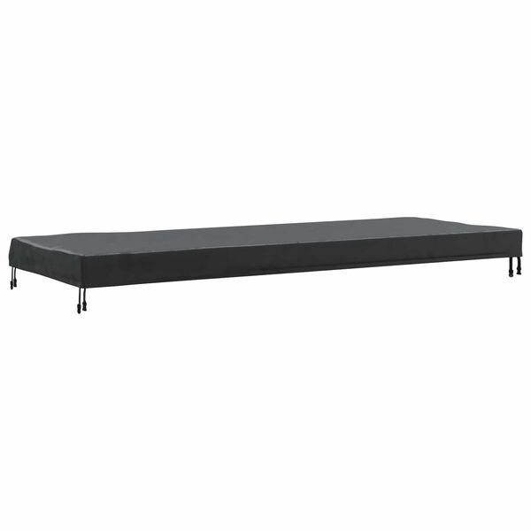 vidaXL Housse de Table Uni Noir 262 x 102 x 15 cm tissu