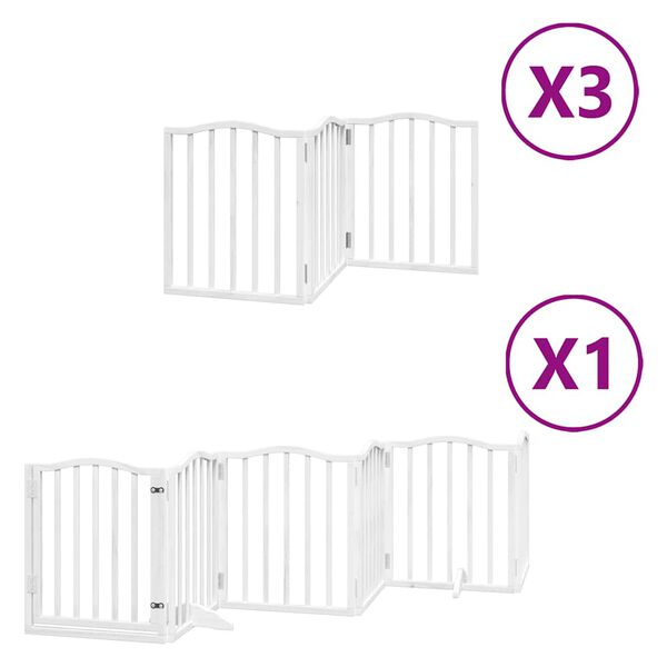 vidaXL Barri&egrave;re pour chien porte pliable 15 panneaux bois de peuplier