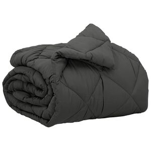 vidaXL Duvet complet toute l'ann&eacute;e Anthracite 200 x 135 cm Microfibre