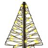 vidaXL Sapin de No&euml;l avec 240 LED Blanc chaud 180 cm Rotin