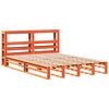 vidaXL Cadre de lit sans matelas cire marron 160x200cm bois pin massif