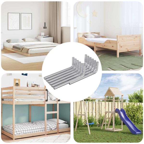 vidaXL Cl&eacute; hexagonale 1800 pcs Argent&eacute; 32 x 86 mm Acier