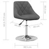 vidaXL Tabouret de bar Gris fonc&eacute; Velours