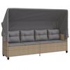 vidaXL Salon de jardin avec coussins 5 pcs beige r&eacute;sine tress&eacute;e