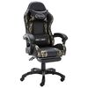 vidaXL Fauteuil de jeux vid&eacute;o repose-pied Noir/camouflage Similicuir