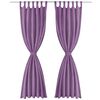vidaXL Rideau occultant avec boucles 2 pcs 140 x 175 cm Lilas