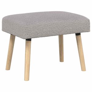 vidaXL banc Uni Gris clair 60 x 40 x 45 cm Boucl&eacute;