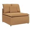 vidaXL Module central de canap&eacute; modulable avec coussins beige 100 cm