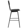 vidaXL Chaises de bar lot de 6 noir contreplaqué solide et acier