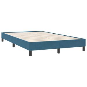 vidaXL Cadre de lit sans matelas bleu fonc&eacute; 120x220 cm velours