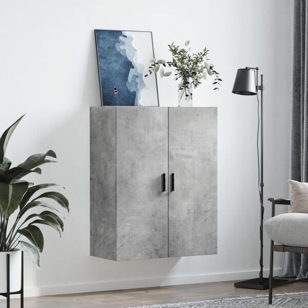 vidaXL Armoire murale gris béton 69,5x34x90 cm