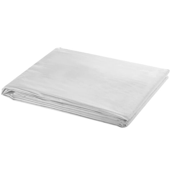 vidaXL Toile de fond coton sans support blanc 300x300 cm
