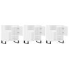 vidaXL Buffets 3 pcs blanc brillant bois d'ing&eacute;nierie