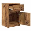 vidaXL Armoire de chevet LED 2 pcs Bois ancien 38 x 34 x 61 cm