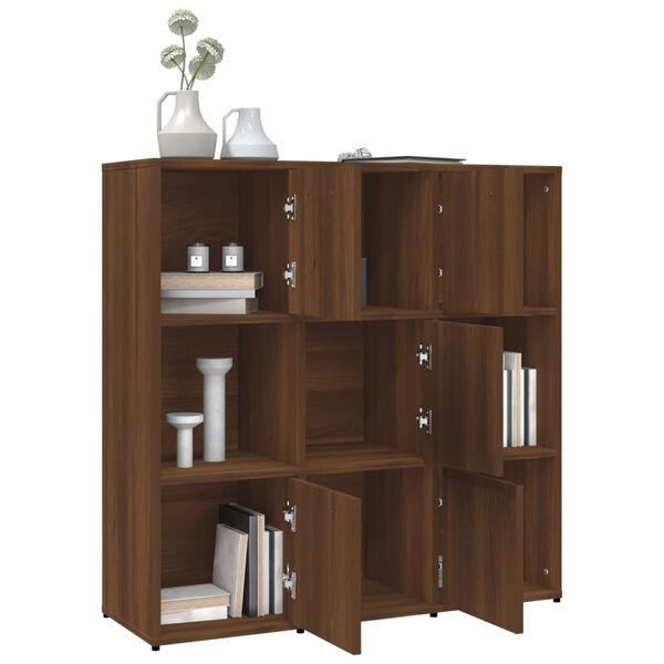 vidaXL Biblioth&egrave;que Ch&ecirc;ne marron 90x30x90 cm Bois d'ing&eacute;nierie