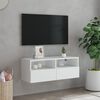 vidaXL Meuble TV mural blanc 80x30x30 cm bois d'ingénierie