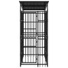 vidaXL Chenil d'ext&eacute;rieur avec toit pour chiens Acier 1,84 m&sup2;