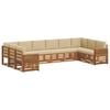 vidaXL Ensemble de canap&eacute;s d'ext&eacute;rieur 10 pc Naturel et Beige