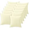 vidaXL Coussin avec oreiller HEERLEN 12 pi&egrave;ces Cr&egrave;me Polyester