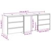 vidaXL Buffet 3 pcs chêne artisanal bois d'ingénierie