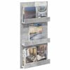 vidaXL &Eacute;tag&egrave;re &agrave; magazines avec &eacute;tag&egrave;re Gris b&eacute;ton 51 x 11 x 102 cm