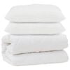 vidaXL Couette avec oreiller 3 pc Blanc Microfibre
