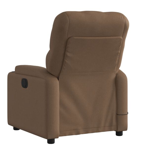 vidaXL Fauteuil de massage inclinable Marron Tissu