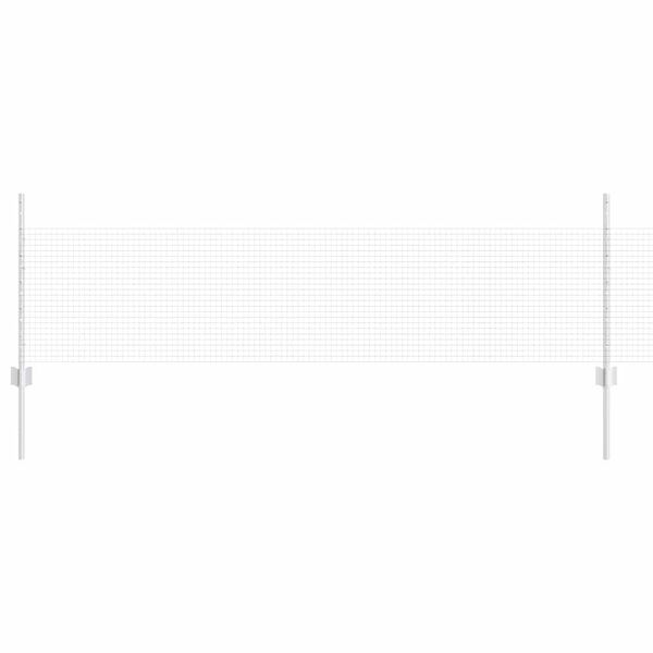 vidaXL Cl&ocirc;ture avec poteau Argent&eacute; 0,5 x 100 m Acier