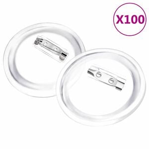 vidaXL Kit de badges &agrave; bouton avec &eacute;pingles 100 sets Acrylique 58 mm
